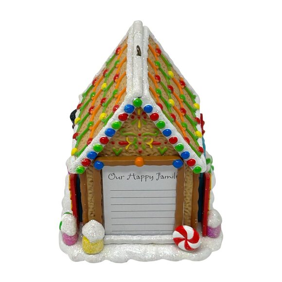 Gingerbread House Ornament/Trinket Box & Photo Holder 2005 by Carlton Cards - Picture 3 of 14